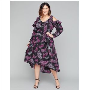 Lane Bryant Black and Floral Dress